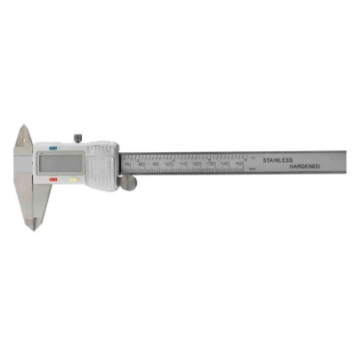 RS PRO Digital Caliper 150 mm, 0.01 mm Resolution, Imperial/Metric, Stainless Steel, LCD Display 247-161