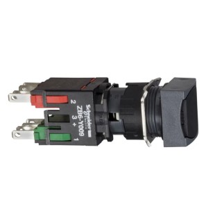 Schneider Electric Harmony XB6 Series Push Button Switch, 16 mm Panel Cutout, SPDT, Slide, IP65, Square, Quick XB6CA25B