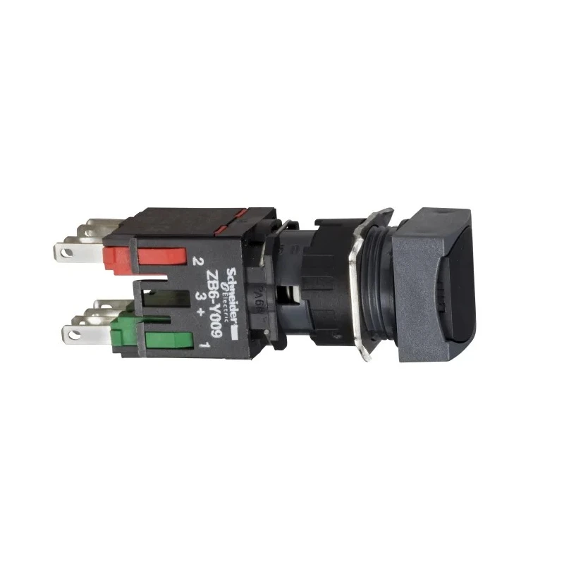 Schneider Electric Harmony XB6 Series Push Button Switch, 16 mm Panel Cutout, SPDT, Slide, IP65, Square, Quick XB6CA25B