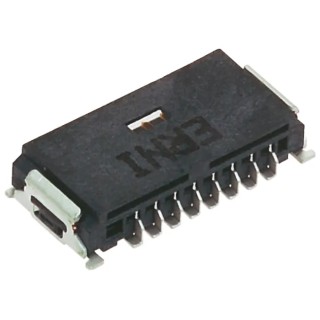 ERNI MiniBridge Series PCB Header, Right Angle, Surface Mount, Shrouded, 3 Contacts, 1.27 mm Pitch, 1 Row 234450 / 234450-E