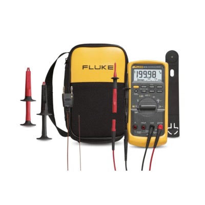 Fluke Multimeter Combo Kit FLUKE 87V/E2, Industrial, 10A Current, CAT III 1000V, CAT IV 600V, Magnetic Meter Hanger