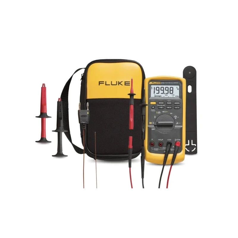 Fluke Multimeter Combo Kit FLUKE 87V/E2, Industrial, 10A Current, CAT III 1000V, CAT IV 600V, Magnetic Meter Hanger