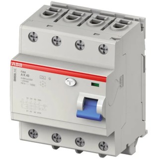 ABB Residual Current Circuit Breaker 25A, 3-Pole, 30mA, Type A, 1kA, 400V AC F404 2CCF544110E0250 - F404A-25/0.03, 2CC