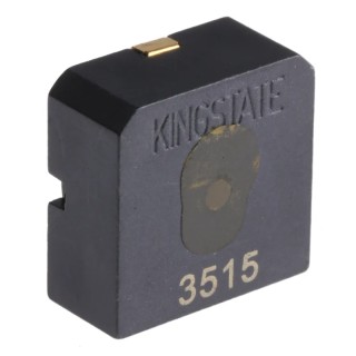 RS PRO Surface Mount Piezo Buzzer, 88 dB, Continuous Tone, External Drive, 20V AC Max, 16.9 mm × 7.8 mm, Model 0237984P
