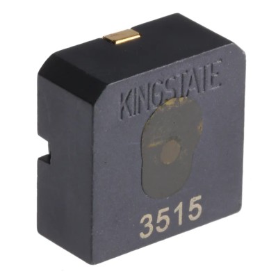 RS PRO Surface Mount Piezo Buzzer, 88 dB, Continuous Tone, External Drive, 20V AC Max, 16.9 mm × 7.8 mm, Model 0237984P