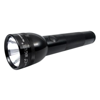 Maglite Incandescent Lamp Torch, Black, 27 lm, 254 mm Length, 2xD-Cell, IP44, Flood/Spot, Aluminium Body, S2D015
