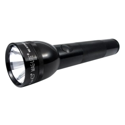 Maglite Incandescent Lamp Torch, Black, 27 lm, 254 mm Length, 2xD-Cell, IP44, Flood/Spot, Aluminium Body, S2D015