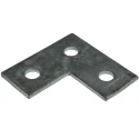 Unistrut Steel L Shape Bracket Galvanised Steel, 88.9 x 88.9 mm, 3 Hole, 14 mm Fixing, P 1036