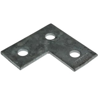 Unistrut Steel L Shape Bracket Galvanised Steel, 88.9 x 88.9 mm, 3 Hole, 14 mm Fixing, P 1036