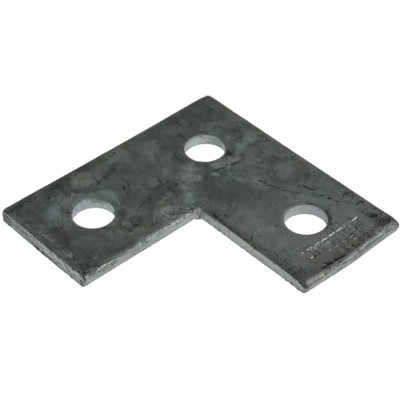 Unistrut Steel L Shape Bracket Galvanised Steel, 88.9 x 88.9 mm, 3 Hole, 14 mm Fixing, P 1036