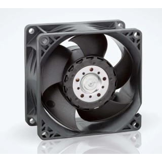 ebm-papst  8200 J Series Axial Fan 24V DC 132.6 m³/h 10.8 W 417 mA IP20 80x80x38 mm Ball Bearing
