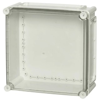 Fibox Flanged EK Series Polycarbonate Enclosure Grey Transparent Lid, IP67, IK08, 180x280x280 mm 