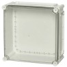 Fibox Flanged EK Series Polycarbonate Enclosure Grey Transparent Lid, IP67, IK08, 180x280x280 mm