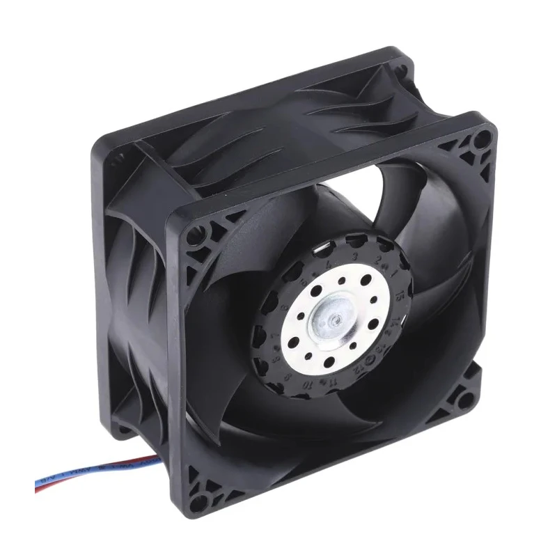 ebm-papst  8200 J Series Axial Fan 24V DC 132.6 m³/h 10.8 W 417 mA IP20 80x80x38 mm Ball Bearing