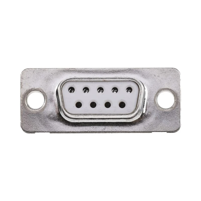 Amphenol Communications Solutions 9 Way Straight Panel Mount D-Sub Connector Female, 2.74 mm Pitch, Steel Housing DE09S064TLF