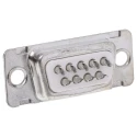 Amphenol Communications Solutions 9 Way Straight Panel Mount D-Sub Connector Female, 2.74 mm Pitch, Steel Housing DE09S064TLF