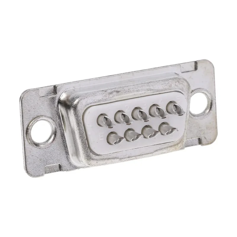 Amphenol Communications Solutions 9 Way Straight Panel Mount D-Sub Connector Female, 2.74 mm Pitch, Steel Housing DE09S064TLF