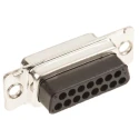 Amphenol Communications Solutions 8656 Series 15 Way Straight Female Cable D-Sub Connector 2.74 mm Pitch, Crimp 865615SLTLF