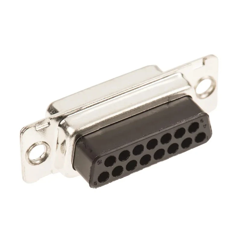 Amphenol Communications Solutions 8656 Series 15 Way Straight Female Cable D-Sub Connector 2.74 mm Pitch, Crimp 865615SLTLF