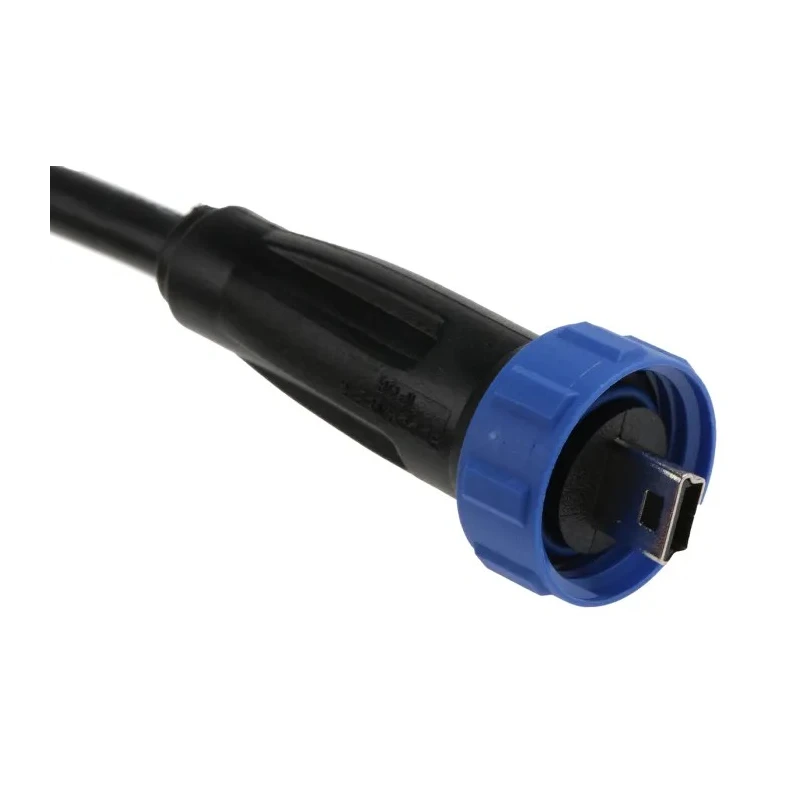 Bulgin USB Cable Male Mini USB Type B to Male USB Type A, 4.5 m, IP68, Polyvinyl Chloride Jacket, Black PX0441/4M50