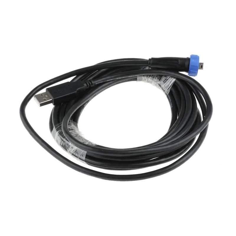 Bulgin USB Cable Male Mini USB Type B to Male USB Type A, 4.5 m, IP68, Polyvinyl Chloride Jacket, Black PX0441/4M50