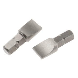 RS PRO Screwdriver Bit Chrome Vanadium Steel Slotted Drive 25 mm 9 mm Blade 252-854