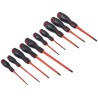 RS PRO Insulated Screwdriver Set, Phillips, Pozidriv, Slotted Tips, ESD Safe, 10 Pieces, 1000V, Chrome Molybdenum 253-015