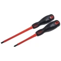 RS PRO Insulated Screwdriver Set, Phillips, Pozidriv, Slotted Tips, ESD Safe, 10 Pieces, 1000V, Chrome Molybdenum 253-015