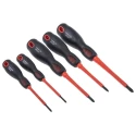 RS PRO Insulated Screwdriver Set, Phillips, Pozidriv, Slotted Tips, ESD Safe, 10 Pieces, 1000V, Chrome Molybdenum 253-015