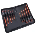 RS PRO Insulated Screwdriver Set, Phillips, Pozidriv, Slotted Tips, ESD Safe, 10 Pieces, 1000V, Chrome Molybdenum 253-015