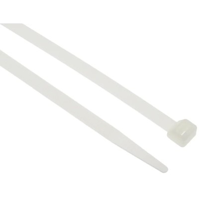 RS PRO Cable Tie Non-Releasable 380 mm x 7.6 mm Natural Polyamide 66 178-513