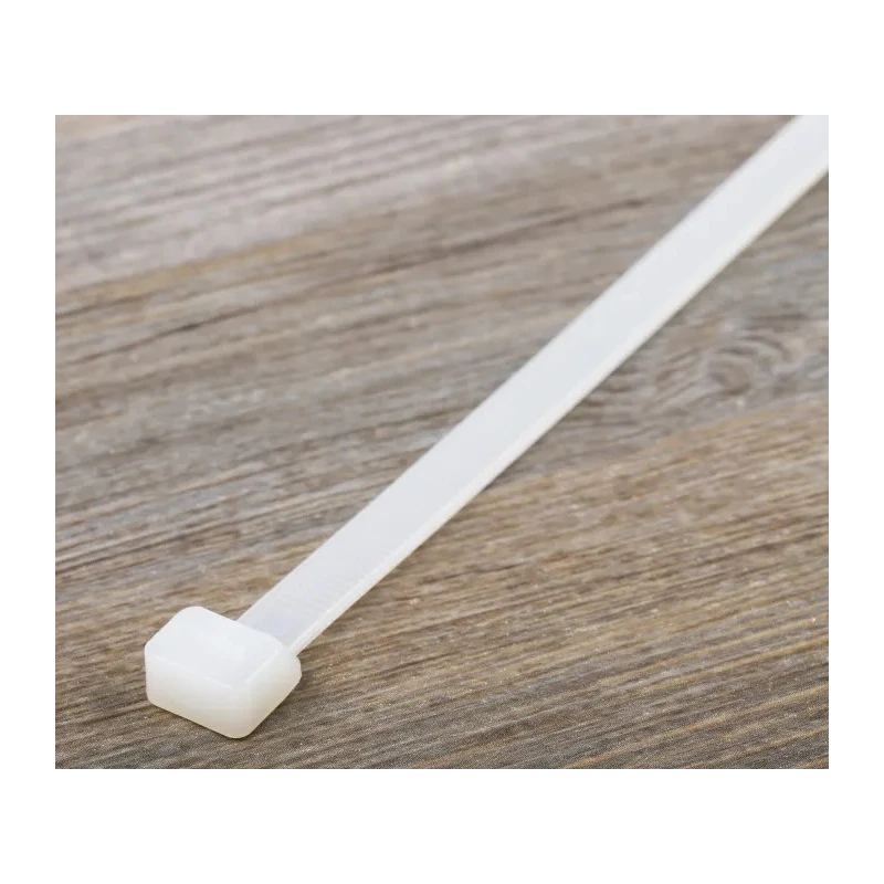 RS PRO Cable Tie Non-Releasable 380 mm x 7.6 mm Natural Polyamide 66 178-513