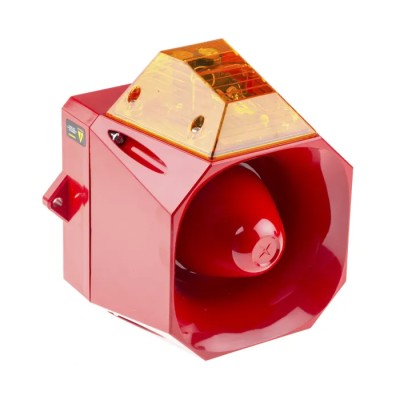 Eaton Amber Sounder-Beacon Combination 230V AC, Wall Mount, 110 dB at 1m, IP66, 32 Tones, LED, ABS Red, 