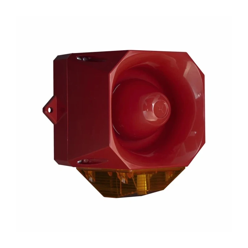 Eaton Amber Sounder-Beacon Combination 230V AC, Wall Mount, 110 dB at 1m, IP66, 32 Tones, LED, ABS Red, 