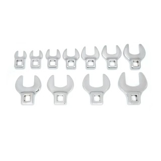 GearWrench 11-Piece Crow Foot Spanner Set, Alloy Steel, 15/16 to 1 in, Chrome Finish 81908