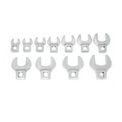 GearWrench 11-Piece Crow Foot Spanner Set, Alloy Steel, 15/16 to 1 in, Chrome Finish 81908