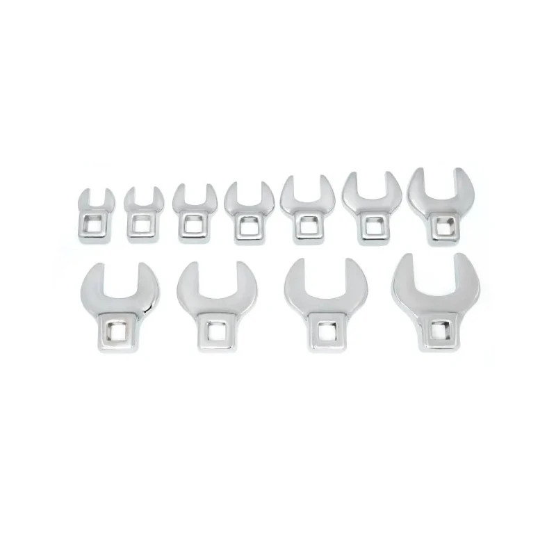 GearWrench 11-Piece Crow Foot Spanner Set, Alloy Steel, 15/16 to 1 in, Chrome Finish 81908