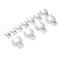 GearWrench 11-Piece Crow Foot Spanner Set, Alloy Steel, 15/16 to 1 in, Chrome Finish 81908