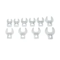 GearWrench 10-Piece Crow Foot Spanner Set, Metric, 10 to 19 mm, Alloy Steel, Chrome Finish 81909