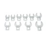 GearWrench 10-Piece Crow Foot Spanner Set, Metric, 10 to 19 mm, Alloy Steel, Chrome Finish 81909