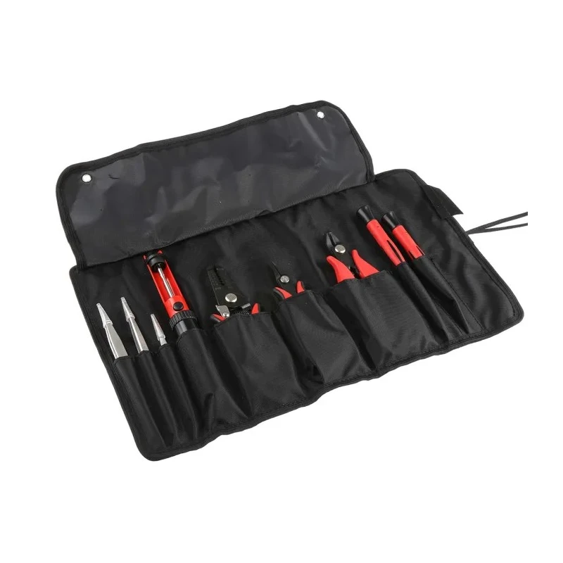 RS PRO 9 Piece Electronic Box Tool Kit with Roll 182-290