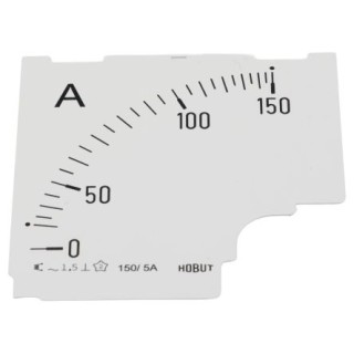 HOBUT Panel Meter Scale (0 to 150A) for 150/5A CT, Ammeter Accessory D96SD DIAL 0/150A