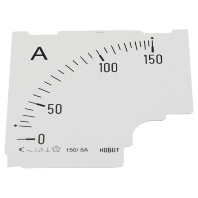 HOBUT Panel Meter Scale (0 to 150A) for 150/5A CT, Ammeter Accessory D96SD DIAL 0/150A