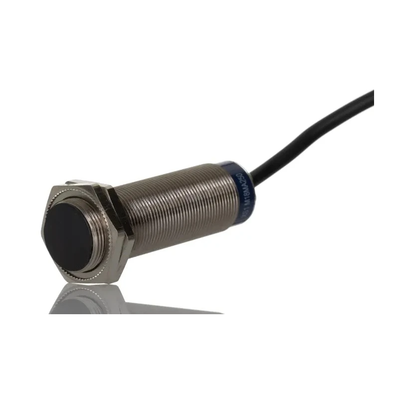 Telemecanique Sensors Inductive Proximity Sensor Threaded Barrel, M18 x 1, 240V AC, 5mm Sensing, Nickel Plated XS1M18MA250