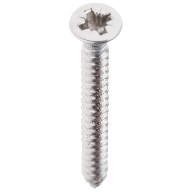 RS PRO Plain Stainless Steel Countersunk Head Self-Tapping Screw 32 mm Pozidriv DIN 7982C Grade A2 180-667