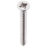RS PRO Plain Stainless Steel Countersunk Head Self-Tapping Screw 32 mm Pozidriv DIN 7982C Grade A2 180-667