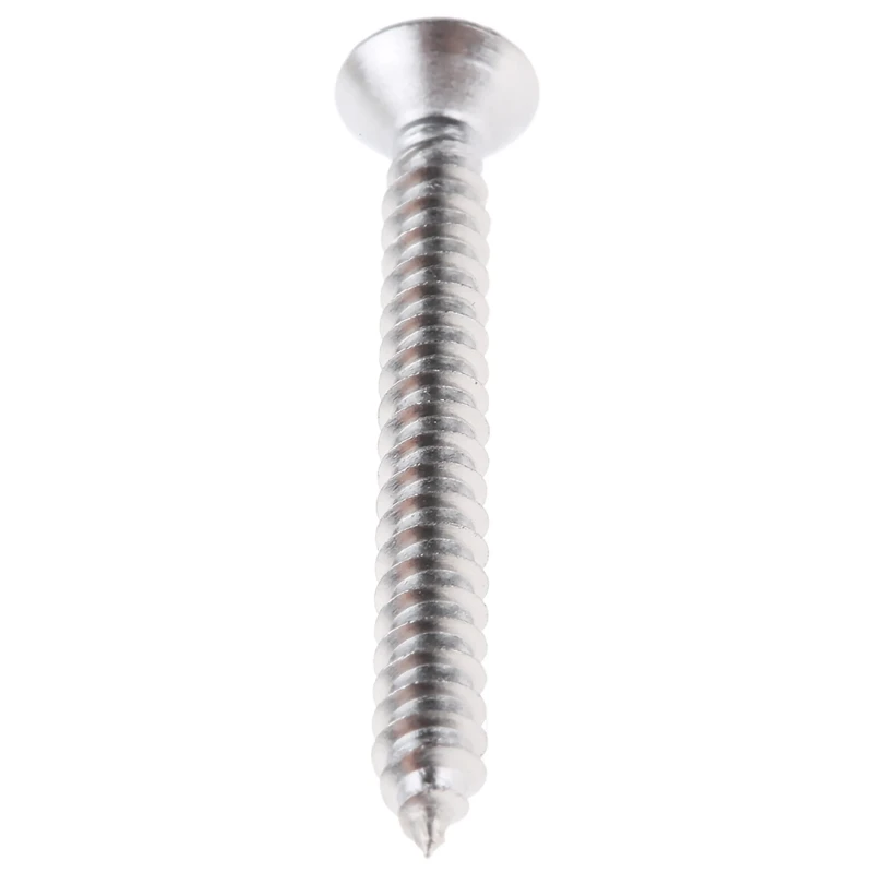 RS PRO Plain Stainless Steel Countersunk Head Self-Tapping Screw 32 mm Pozidriv DIN 7982C Grade A2 180-667