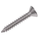 RS PRO Plain Stainless Steel Countersunk Head Self-Tapping Screw, A2 Grade, Pozidriv, 25 mm Length, No. 8, DIN 7982C, 180-695