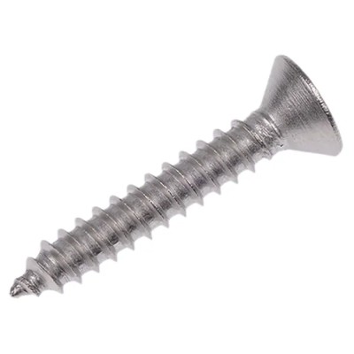 RS PRO Plain Stainless Steel Countersunk Head Self-Tapping Screw, A2 Grade, Pozidriv, 25 mm Length, No. 8, DIN 7982C, 180-695