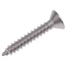 RS PRO Plain Stainless Steel Countersunk Head Self-Tapping Screw, A2 Grade, Pozidriv, 25 mm Length, No. 8, DIN 7982C, 180-695